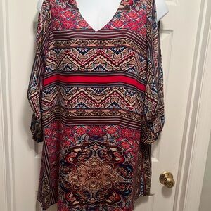 Cato Multicolor Patterned Tunic Dress